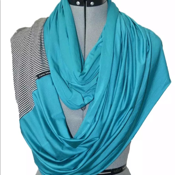 Handmade Infinity SCARF/Shawl/Loop Blue/Turquoise